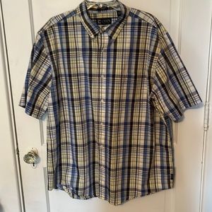 Chaps men’s short sleeve, cotton, plaid, size XXL, shirt
